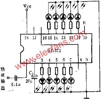 SL322作单声道音量电平指示电路的应用 www.obk20.com