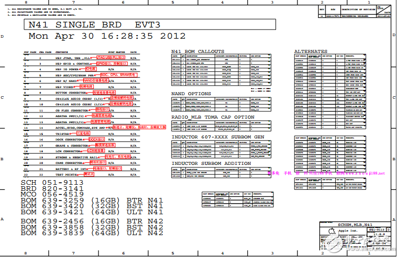 iphone5中文电路图