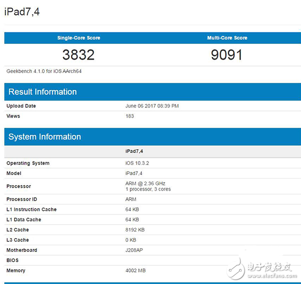 10.5英寸iPad Pro跑分曝光:A10X性能爆炸虐暴A10和骁龙835