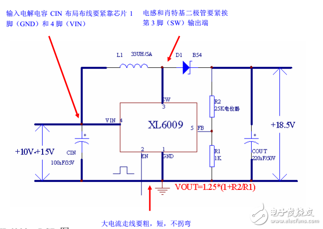XL6009应用威廉希尔官方网站
注意事项